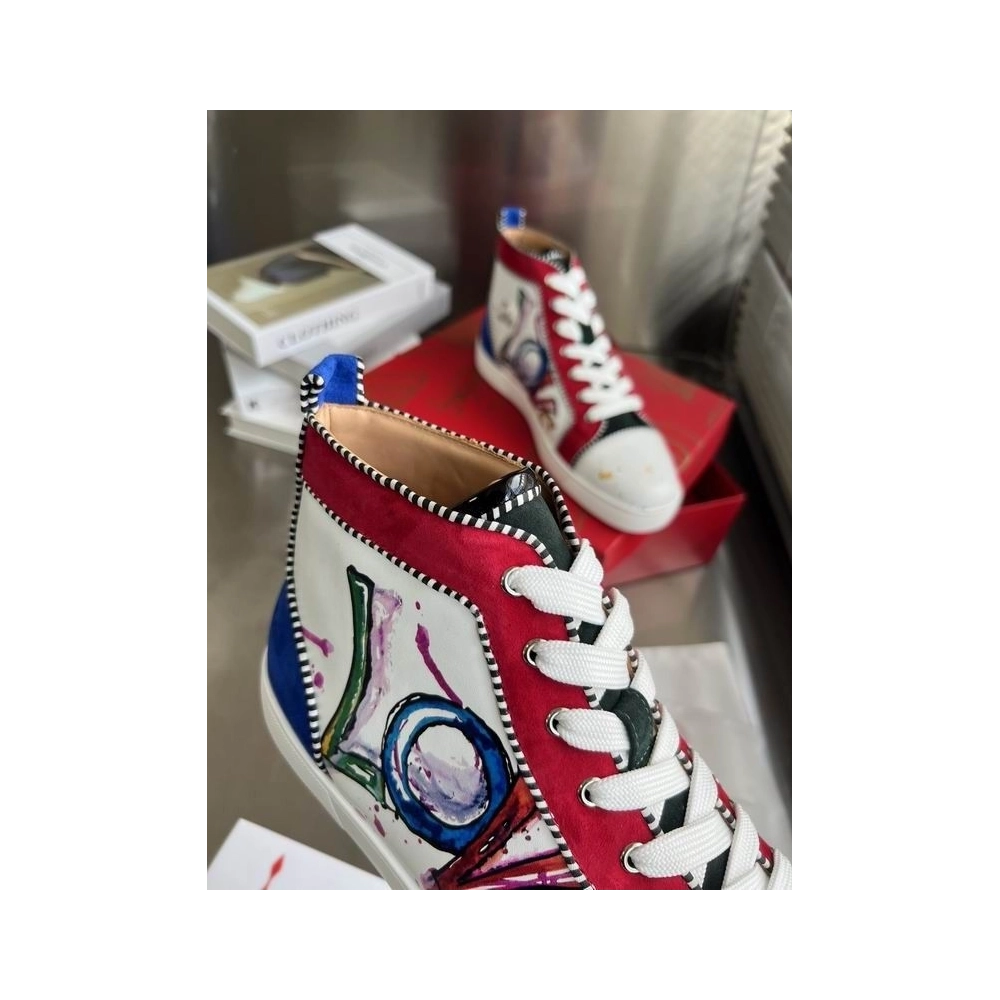 Discount Christian Louboutin Rantus Orlato Sneakers Love Calfskin Multicolor Outlet
