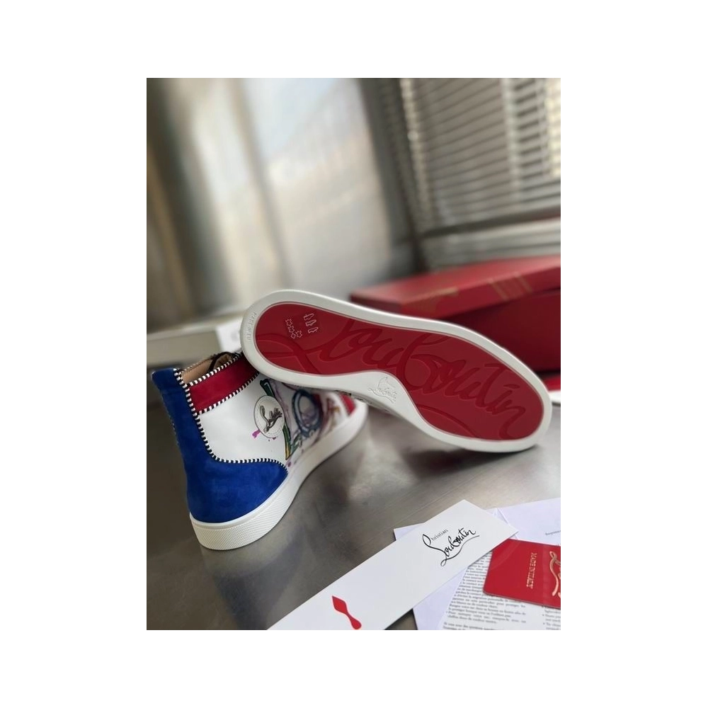 Discount Christian Louboutin Rantus Orlato Sneakers Love Calfskin Multicolor Outlet