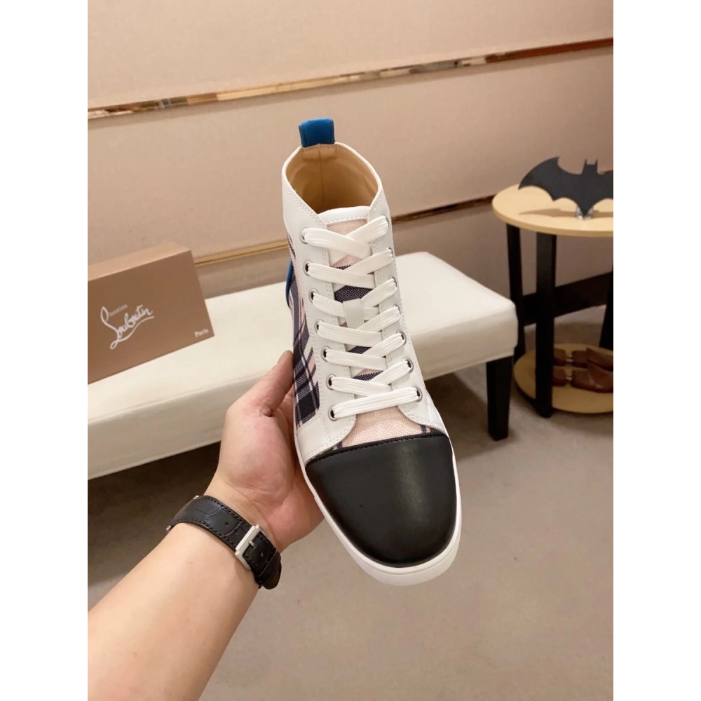 Fake Christian Louboutin Louis Orlato High-Top Sneakers Multicolor, Replica Christian Louboutin Shoes