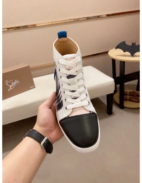 Fake Christian Louboutin Louis Orlato High-Top Sneakers Multicolor, Replica Christian Louboutin Shoes