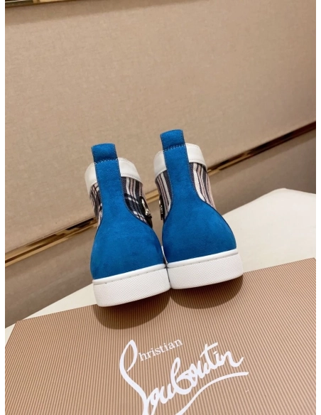 Fake Christian Louboutin Louis Orlato High-Top Sneakers Multicolor, Replica Christian Louboutin Shoes