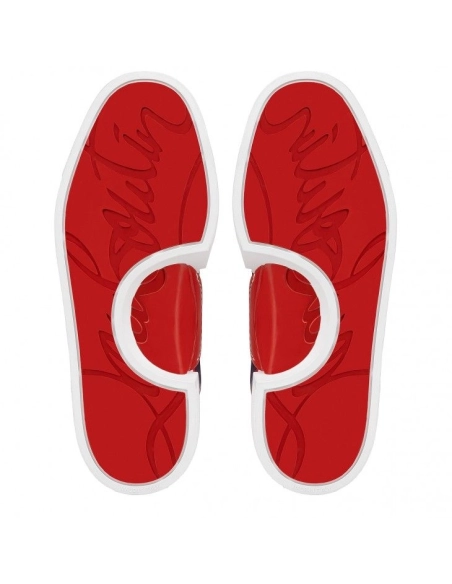 Discount Christian Louboutin Adolon High-Top Sneakers Nylon Cl Varsity Illusion And Nappa Leather Multicolor Outlet