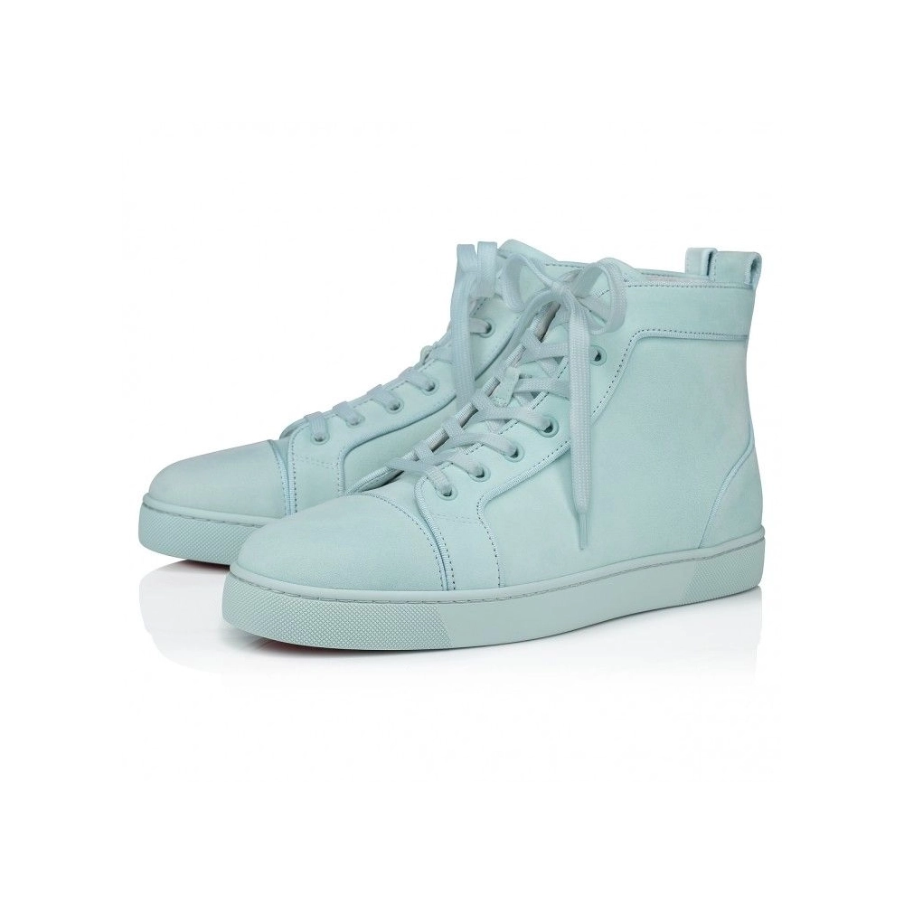 Discount Christian Louboutin Louis High-top sneakers Suede Iceberg Outlet, Cheap Christian Louboutin Shoes