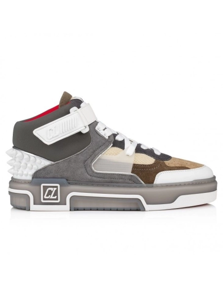 Cheap Christian Louboutin Astroloubi Mid High-Top Sneakers Calf Leather Multicolor on Sale, Discount Christian Louboutin Shoes