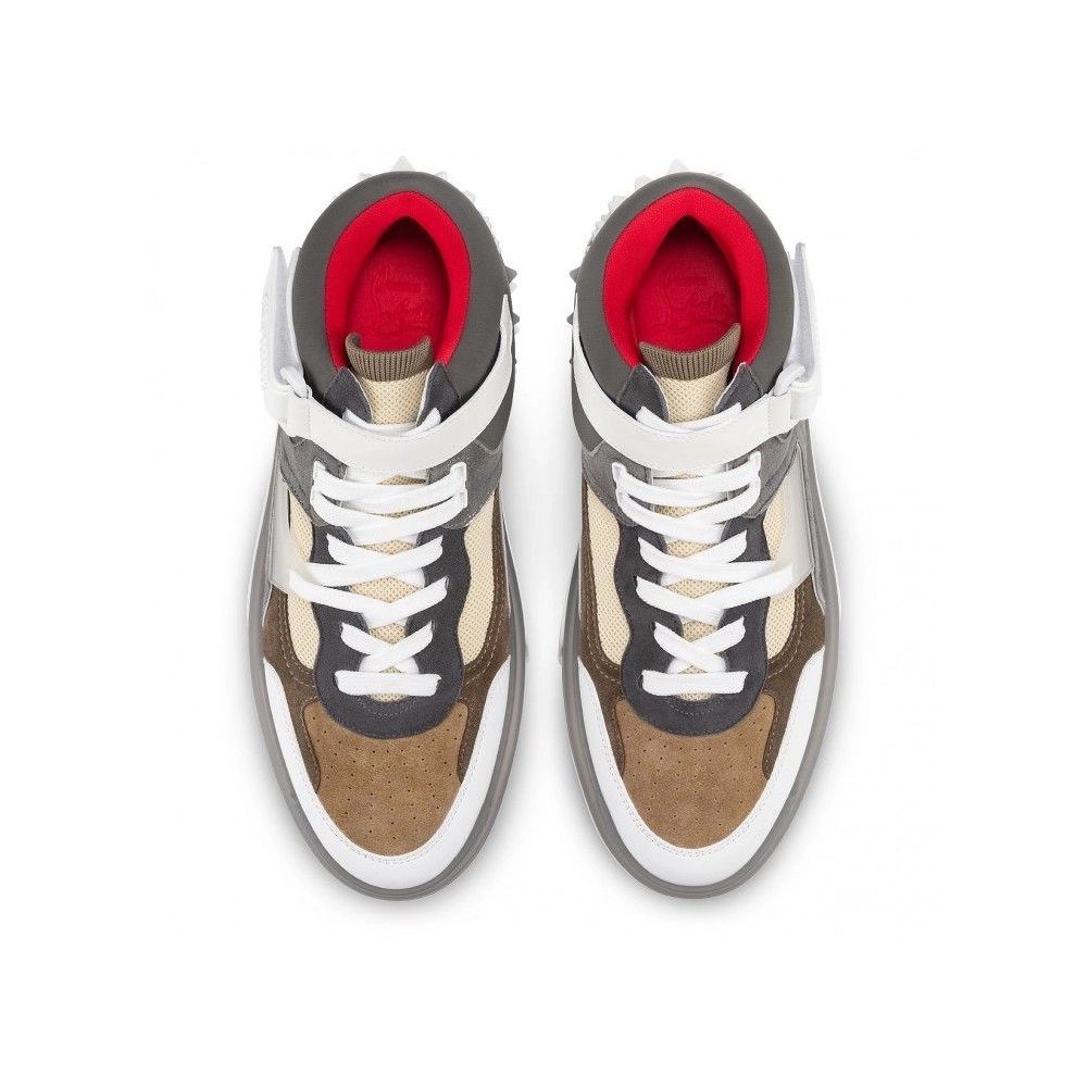 Cheap Christian Louboutin Astroloubi Mid High-Top Sneakers Calf Leather Multicolor on Sale, Discount Christian Louboutin Shoes