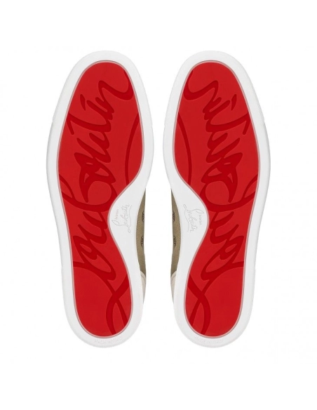 Knockoff Christian Louboutin Fun Louis High-Top Sneakers Calf Leather And Olona Canva Multicolor