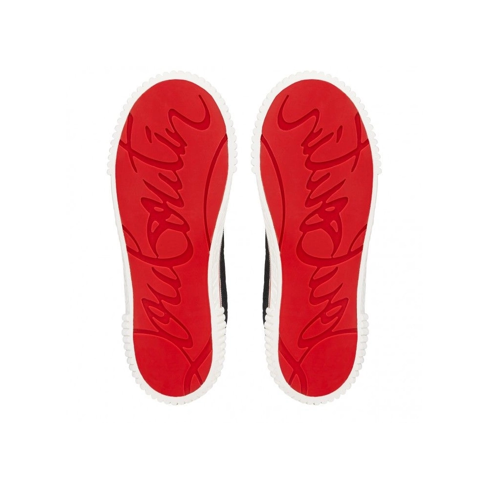 Cheap Christian Louboutin Pedro High-Top Sneakers Jacquard Monogram Cl Black on Sale, Discount CL Shoes