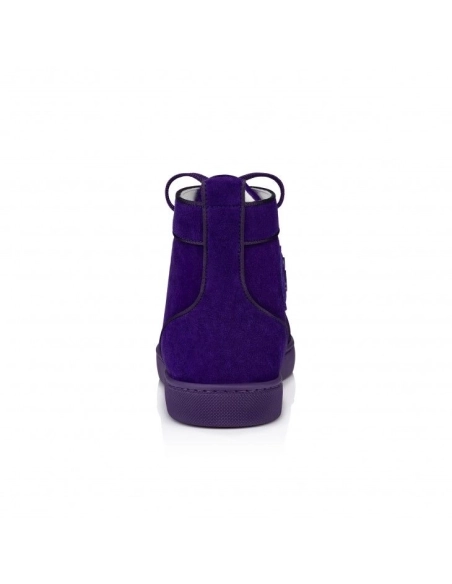 Discount Christian Louboutin Louis Orlato High-Top Sneakers Veau Velours Jacaranda Outlet, Cheap CL Shoes for Sale
