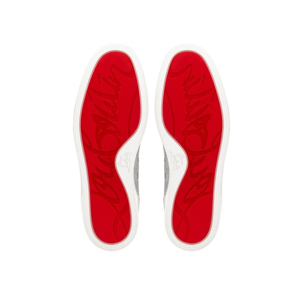 Knockoff Christian Louboutin Louis High-Top Sneakers Calf LeatherFabric Marine, Replica Christian Louboutin Shoes