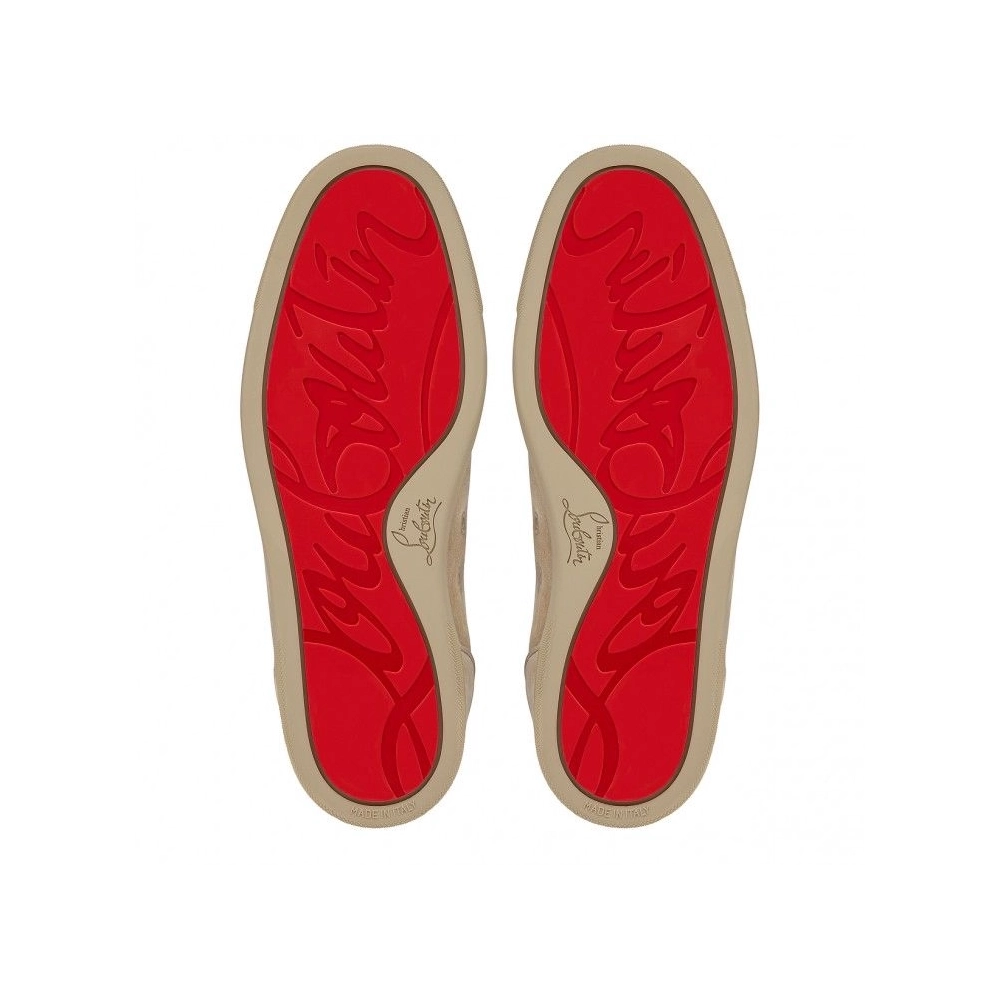 Replica Christian Louboutin Louis High-Top Sneakers Veau Velours Saharienne, Knockoff Christian Louboutin Shoes