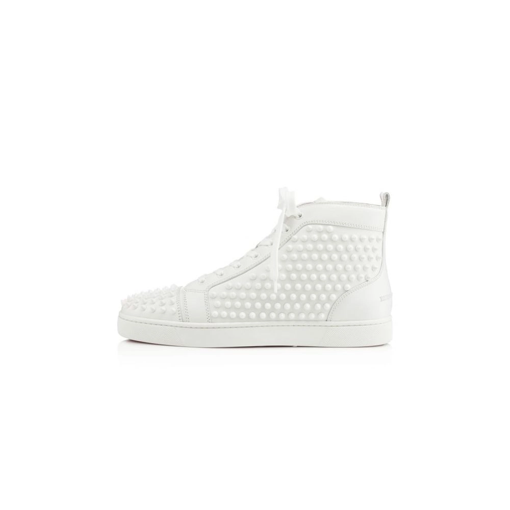 cheap Christian Louboutin High-top Louis White white Leather Sneaker sale