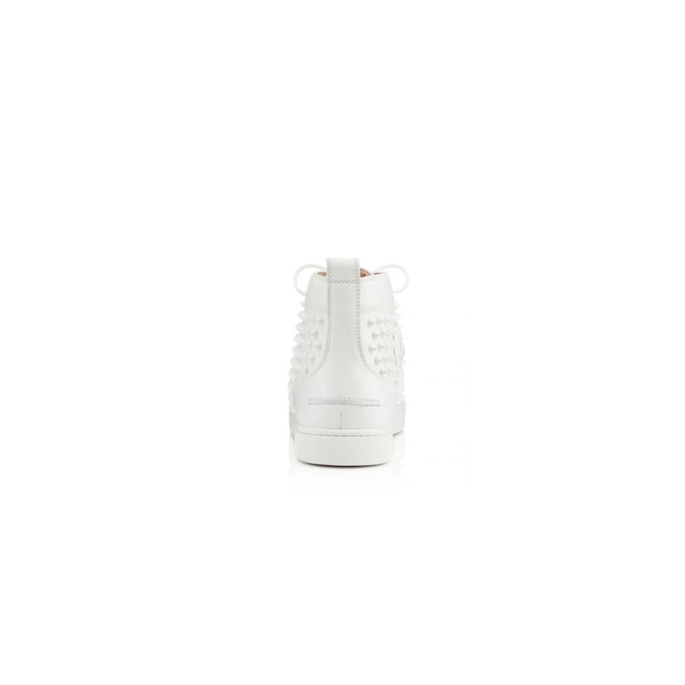 cheap Christian Louboutin High-top Louis White white Leather Sneaker sale