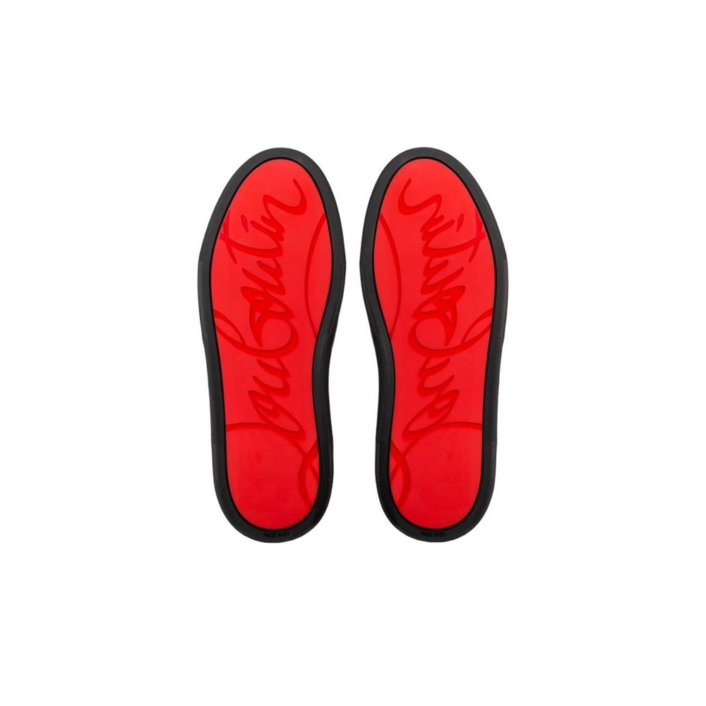 cheap Christian Louboutin High-top Loubikick Version Black Suede sale