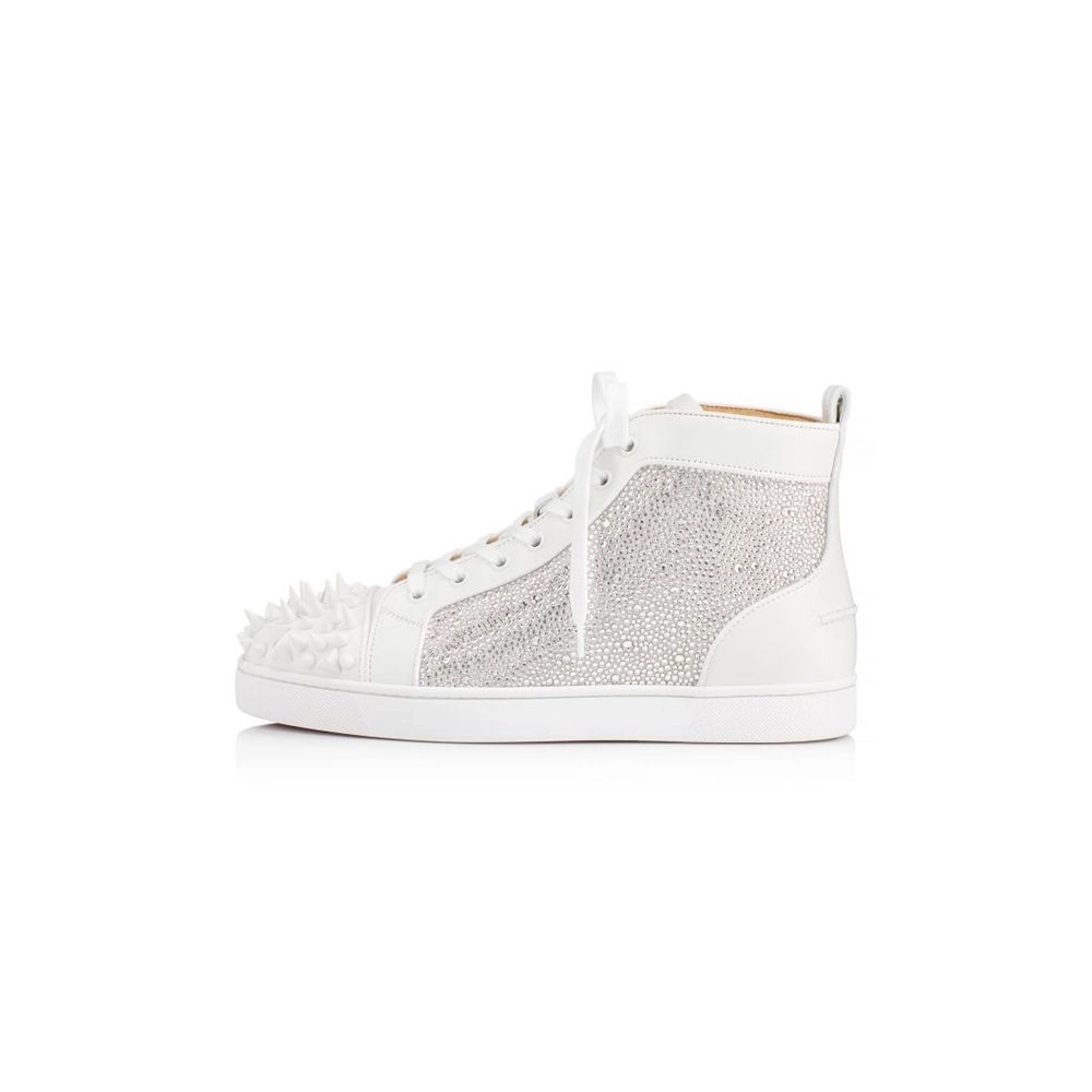 cheap Christian Louboutin High-top No Limit Flat Latte gold Calf Sneaker sale