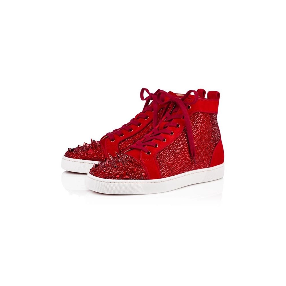 cheap Christian Louboutin High-top Lou Pik Pik STR Version Loubi Strass sale