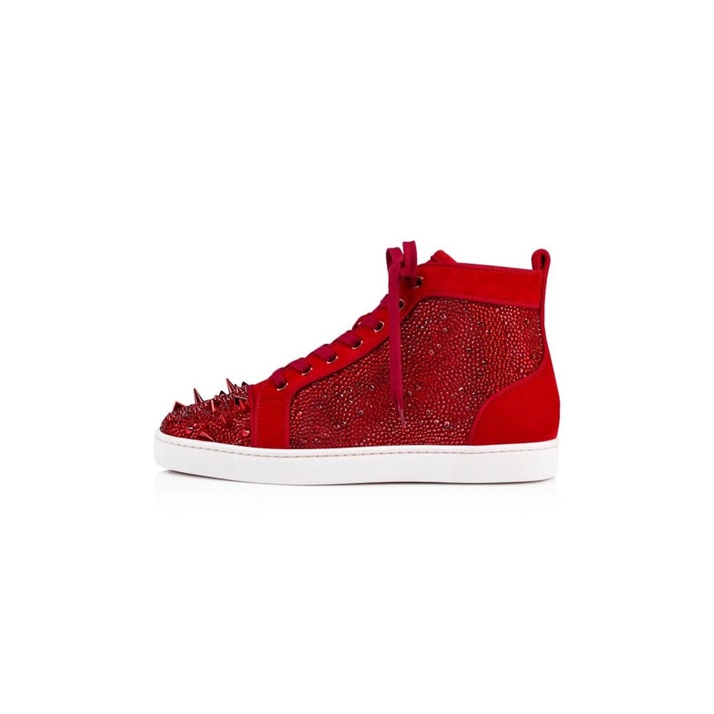 cheap Christian Louboutin High-top Lou Pik Pik STR Version Loubi Strass sale