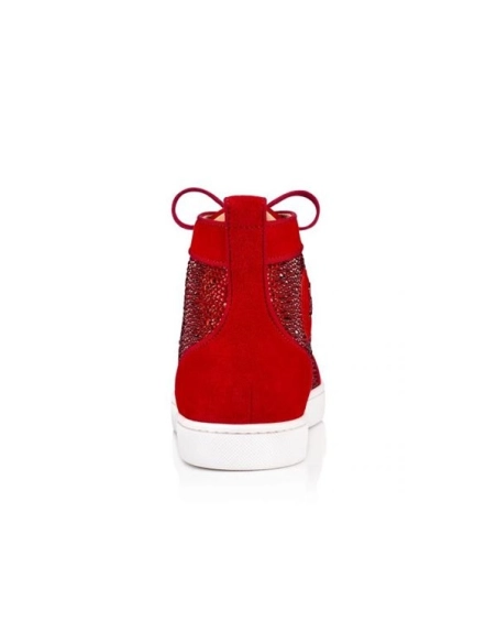 cheap Christian Louboutin High-top Lou Pik Pik STR Version Loubi Strass sale