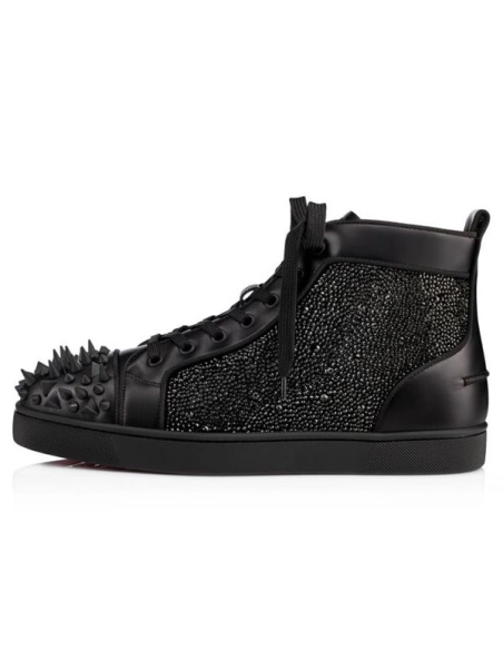cheap Christian Louboutin High-top No Limit Flat Black gold Calf sale