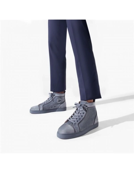 cheap Christian Louboutin High-top Louis Oralto Vida Top Islande Grey Calf sale