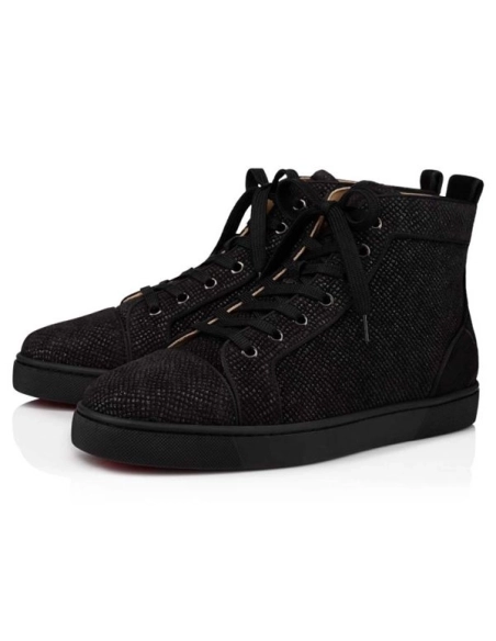 cheap Christian Louboutin High-top Fun Louis Black Sneaker sale
