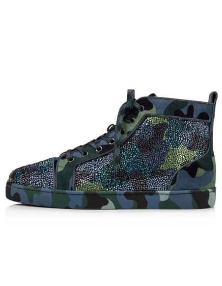 cheap Christian Louboutin Louis Orlato Mix Camouloubi multi Veau Velours sale