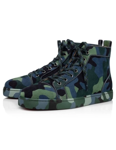 cheap Christian Louboutin High-top Louis Orlato Multi Veau Velours Sneaker sale