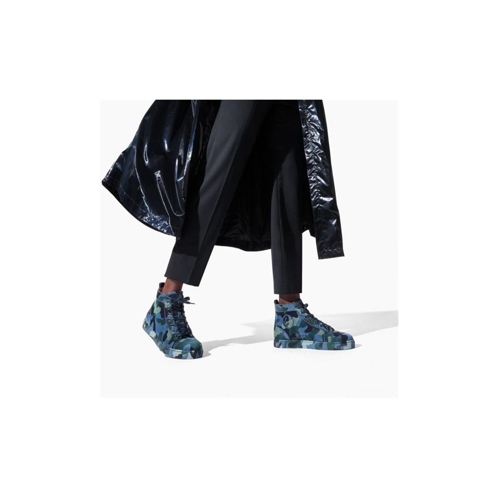 cheap Christian Louboutin High-top Louis Orlato Multi Veau Velours Sneaker sale