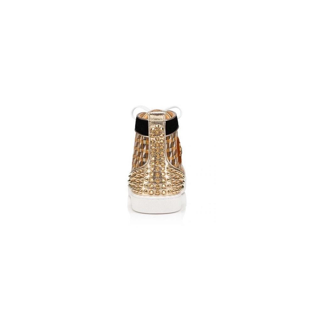 cheap Christian Louboutin High-top Lou Spikes 2 Version Multi Calf sale