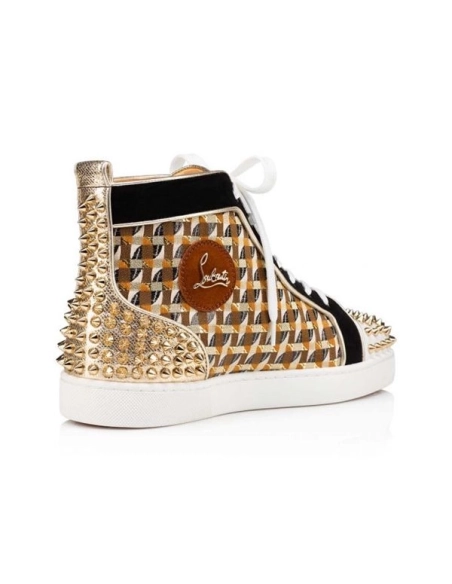 cheap Christian Louboutin High-top Lou Spikes 2 Version Multi Calf sale