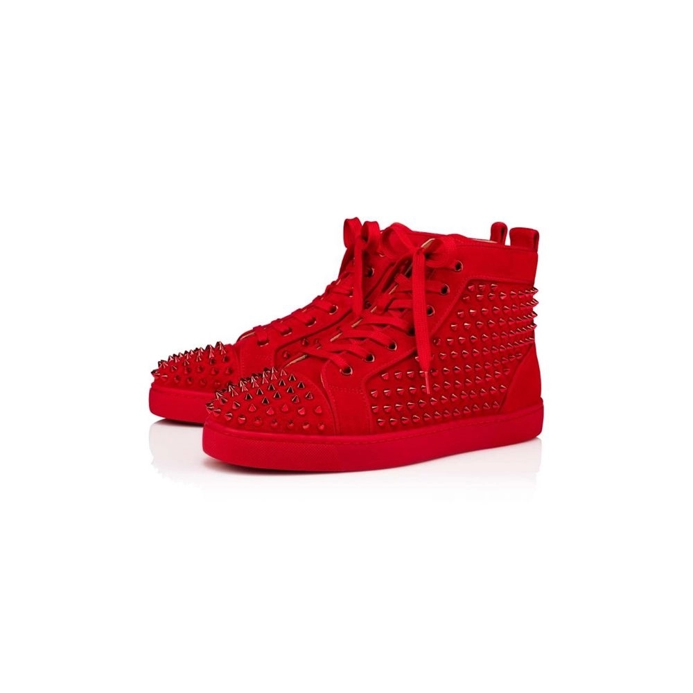 cheap Christian Louboutin High-top Louis Orlato Loubi loubi Metal Veau Velours sale