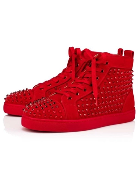 cheap Christian Louboutin High-top Louis Orlato Loubi loubi Metal Veau Velours sale