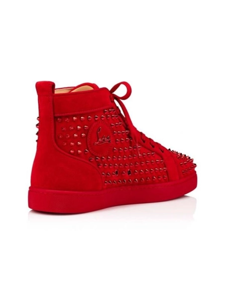 cheap Christian Louboutin High-top Louis Orlato Loubi loubi Metal Veau Velours sale