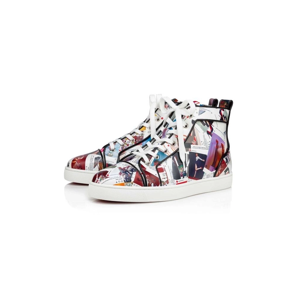 cheap Christian Louboutin High-top Louis Orlato Multi black Claf Sneaker sale