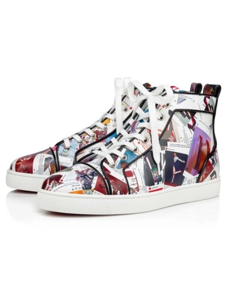 cheap Christian Louboutin High-top Louis Orlato Multi black Claf Sneaker sale