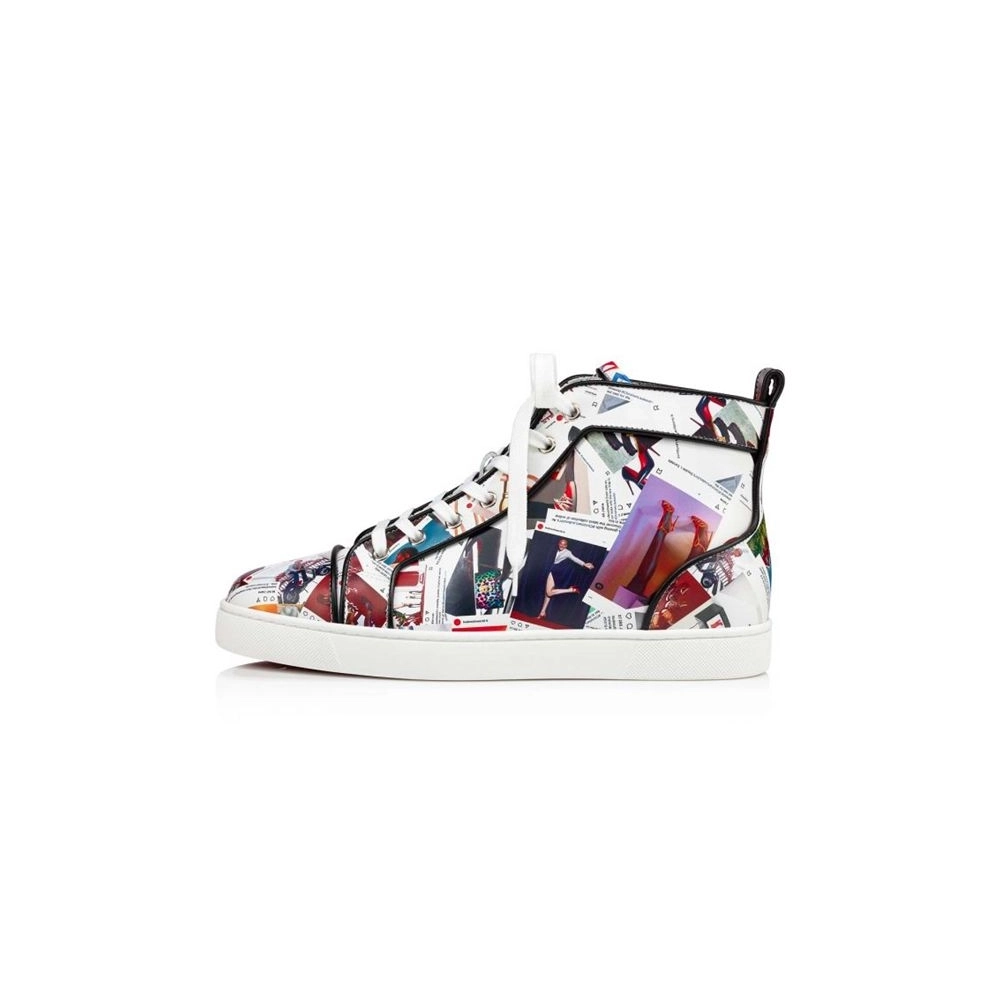 cheap Christian Louboutin High-top Louis Orlato Multi black Claf Sneaker sale
