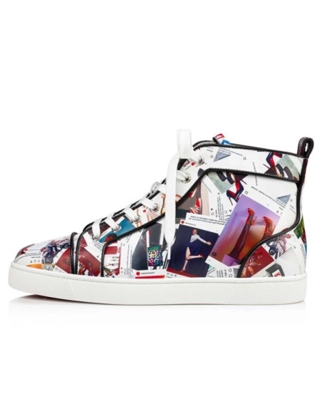 cheap Christian Louboutin High-top Louis Orlato Multi black Claf Sneaker sale