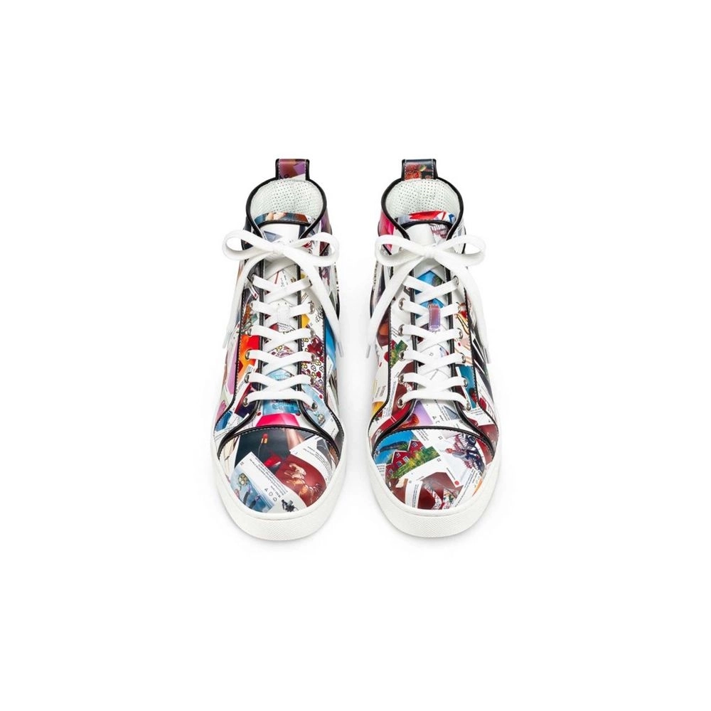 cheap Christian Louboutin High-top Louis Orlato Multi black Claf Sneaker sale