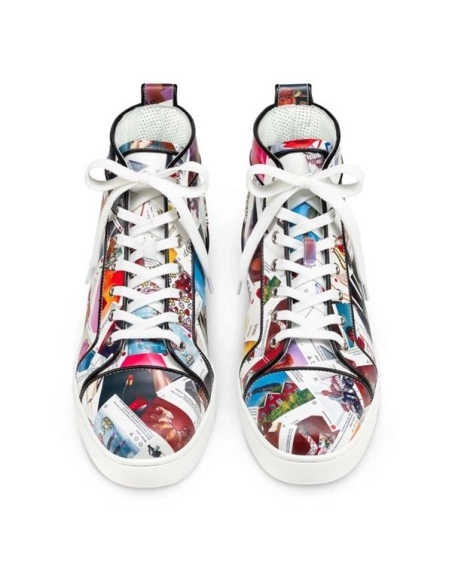cheap Christian Louboutin High-top Louis Orlato Multi black Claf Sneaker sale