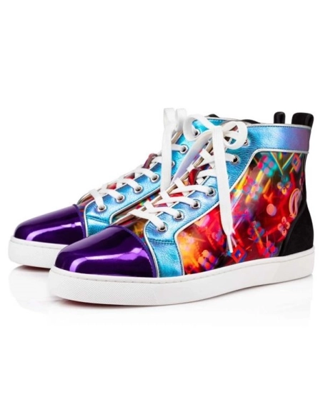 cheap Christian Louboutin High-top Louis Orlato Version Multi Claf Shoe sale