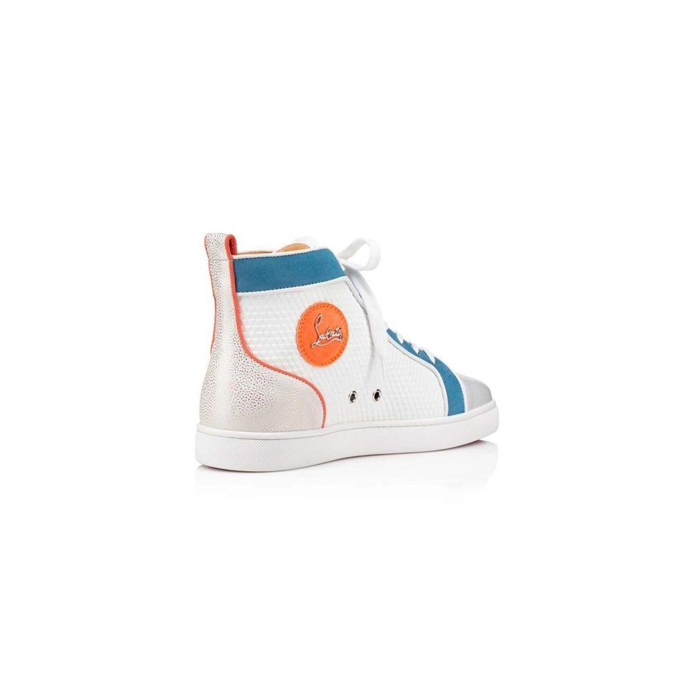 cheap Christian Louboutin High-top Louis Orlato Bianco panorama Leather sale