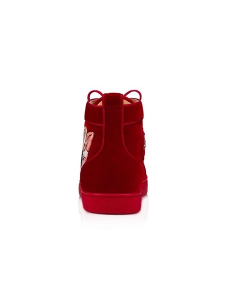 cheap Christian Louboutin High-top Loupin Up Red Loubi multi Shoe sale