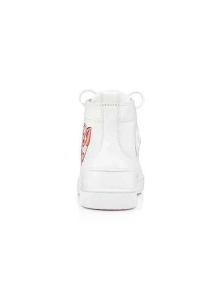 cheap Christian Louboutin High-top Loupin Up White Calf sale
