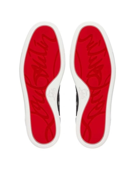 cheap Christian Louboutin High-top Lou Spikes Orlato Version Multi Fabric Sneaker sale