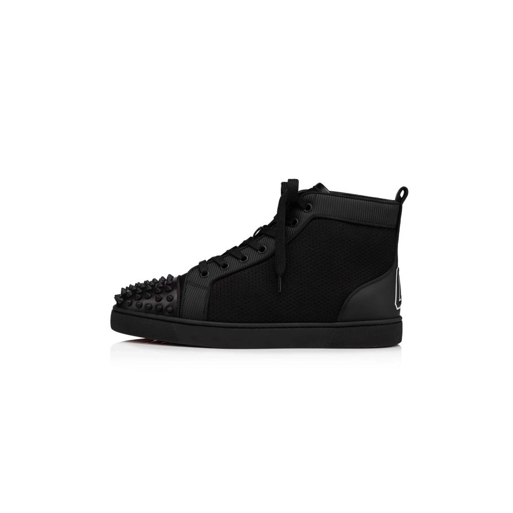 cheap Christian Louboutin High Top Varsilou Spikes Black Calf sale