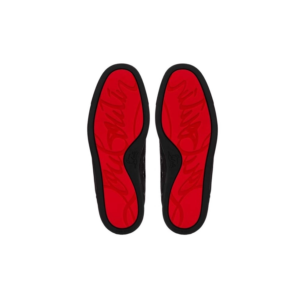 cheap Christian Louboutin High Top Varsilou Spikes Black Calf sale