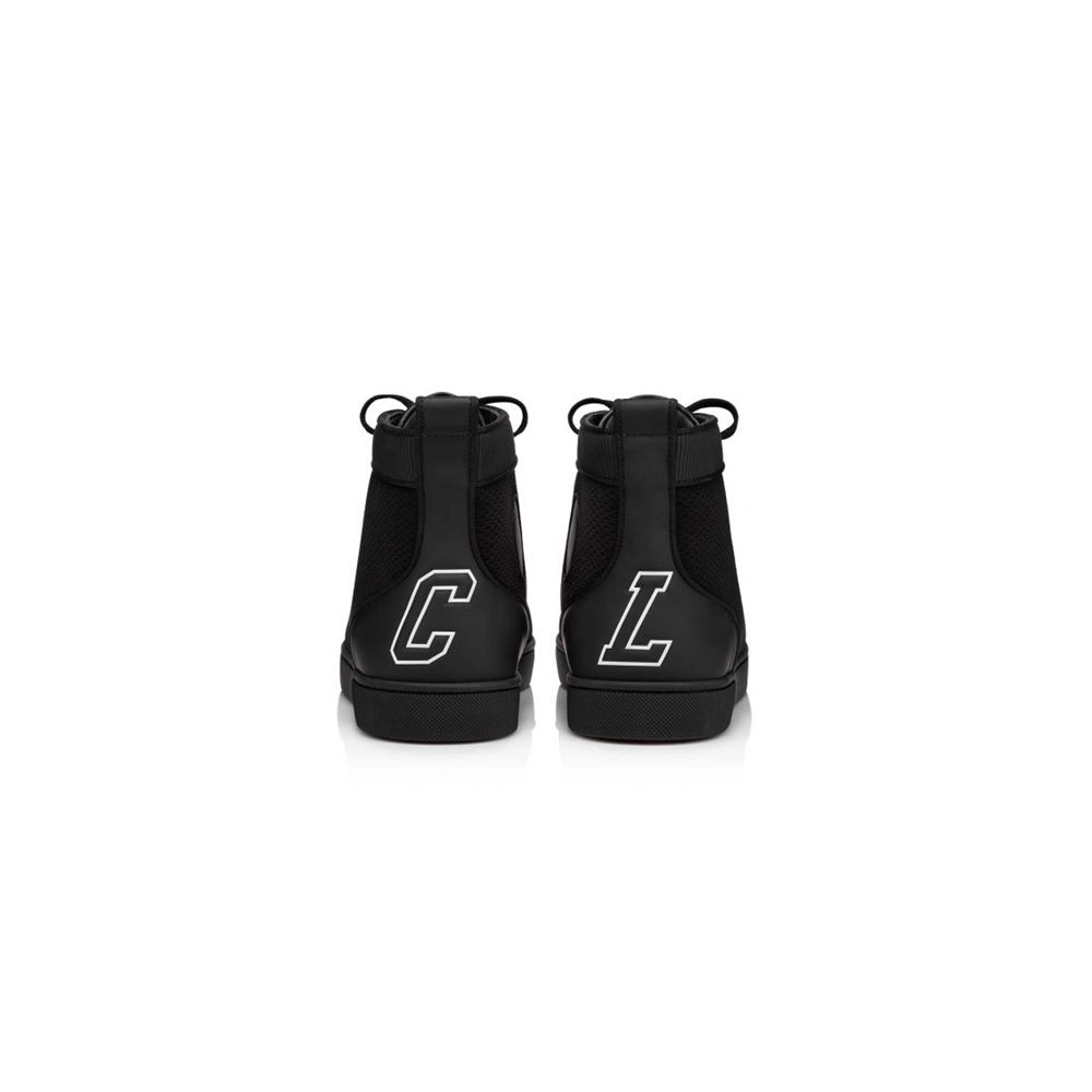 cheap Christian Louboutin High Top Varsilou Spikes Black Calf sale