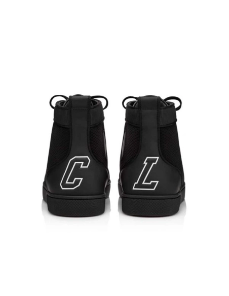 cheap Christian Louboutin High Top Varsilou Spikes Black Calf sale