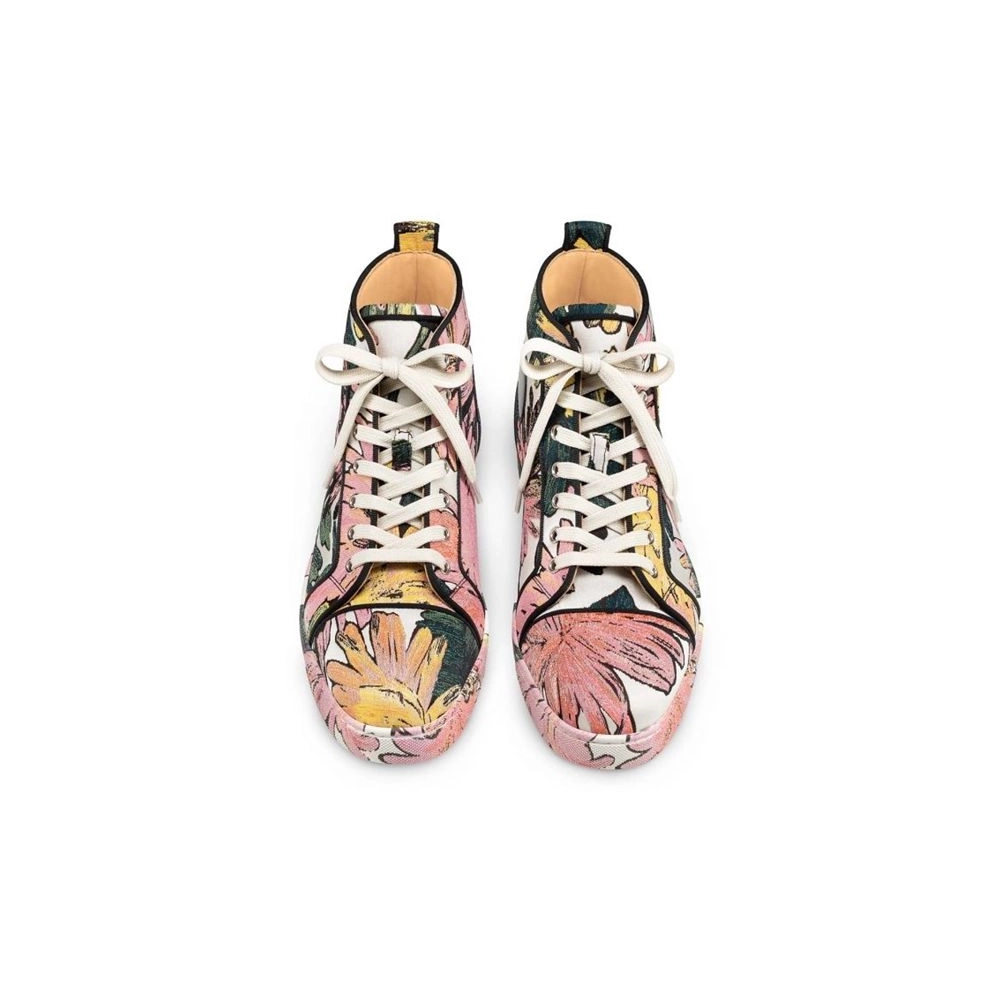 cheap Christian Louboutin Fun Lou Spikes Multi Fabric high-top sneaker sale