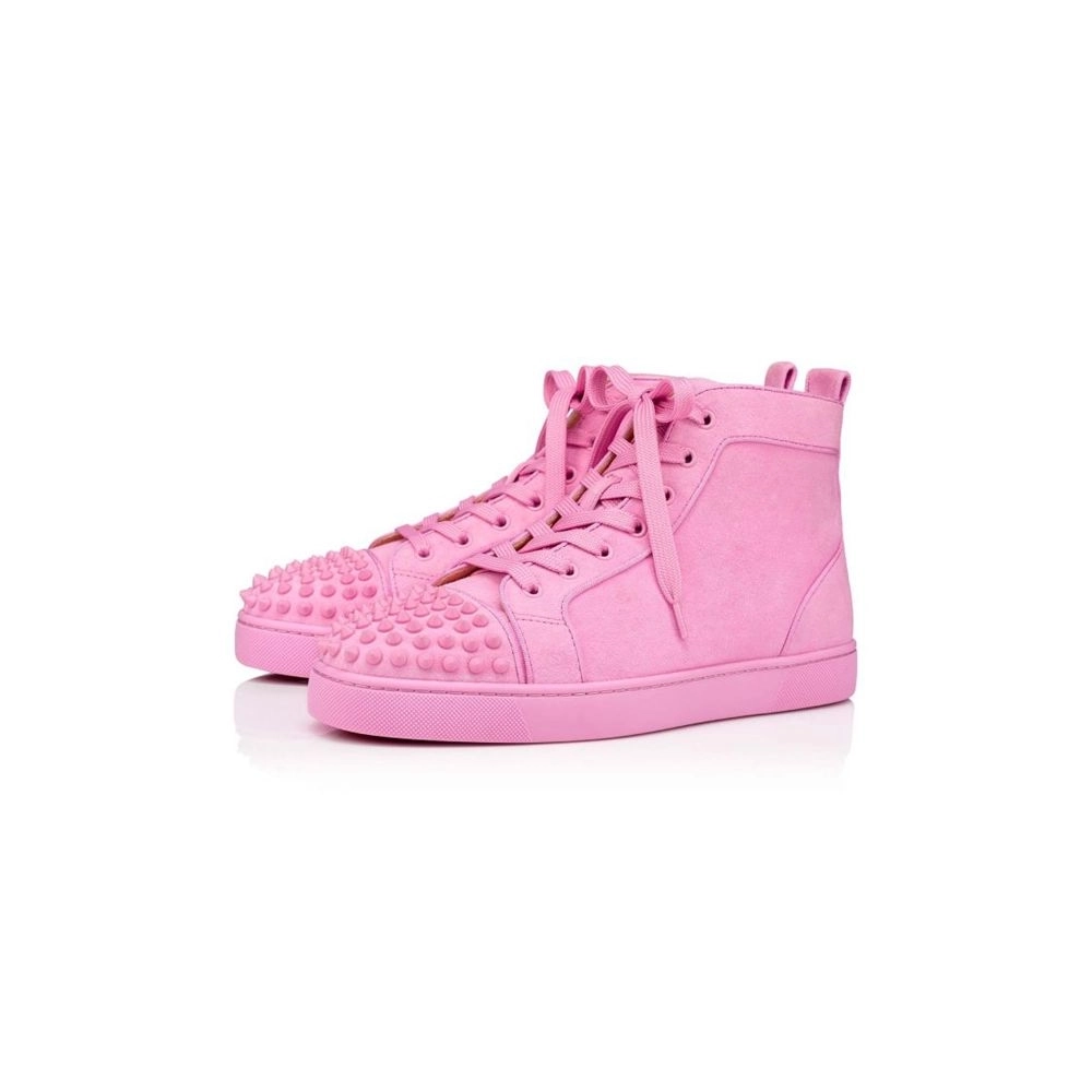 cheap Christian Louboutin Lou Spikes Orla Confettis confettis Mat Suede Leather sale