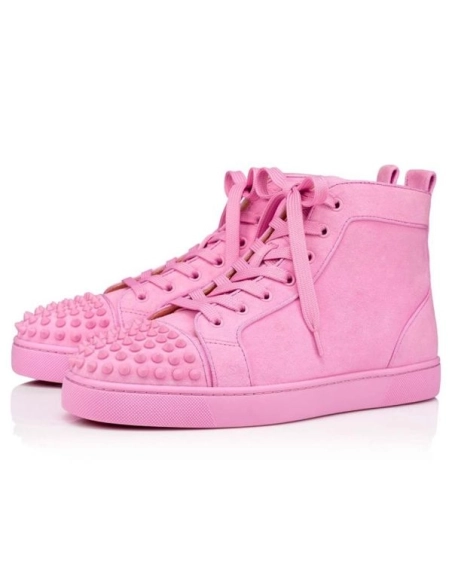 cheap Christian Louboutin Lou Spikes Orla Confettis confettis Mat Suede Leather sale